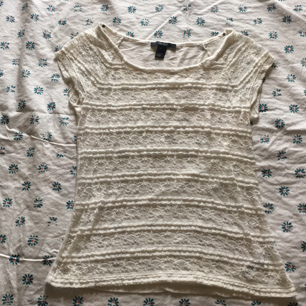 White lace tee